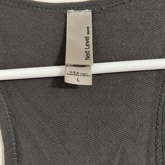 Disney Mickey Love Tank Top Charcoal Grey/White Women’s Large - Picture 3 of 4